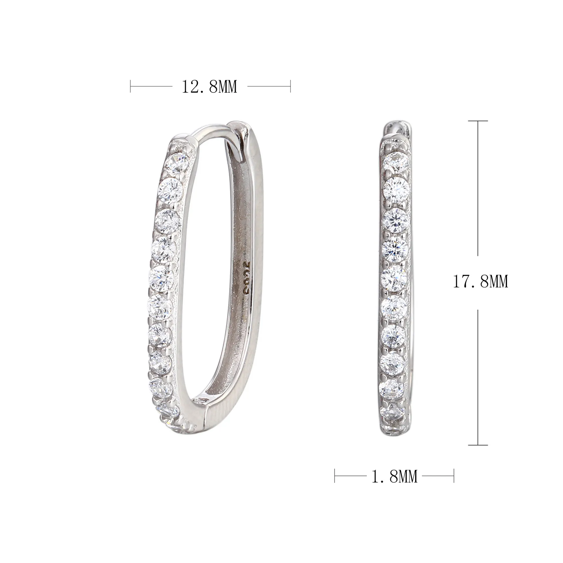 Wholesale 925 Sterling Silver - Classic CZ Earrings