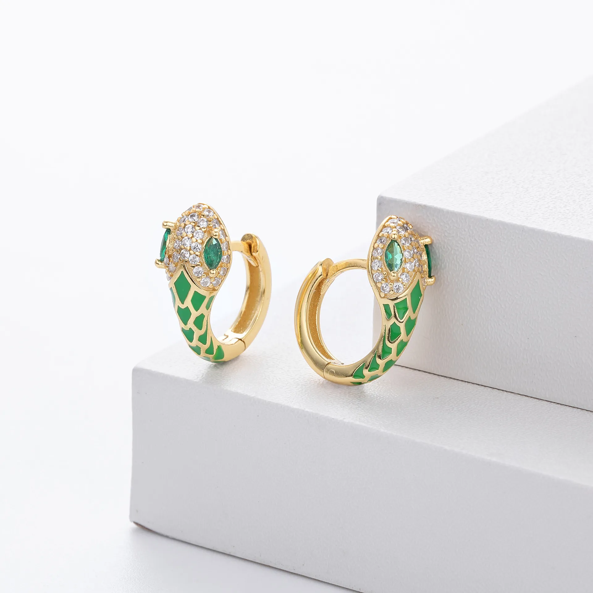 imageye___-_O1CN01SYnKVs28FAge9uK8K_!!1900547902-0-cib Wholesale 925 Sterling Silver - Snake Shapped Hoop Earrings