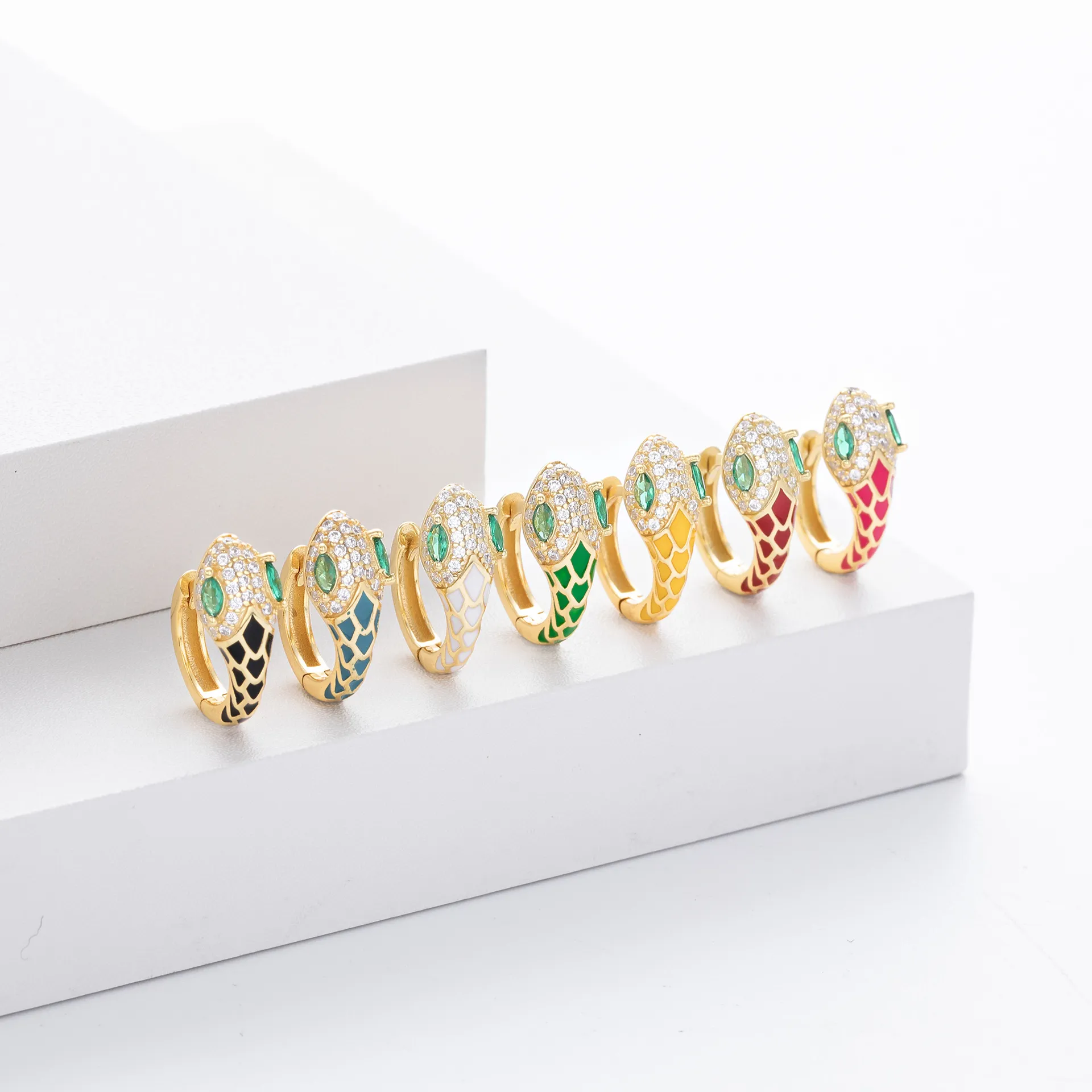 Wholesale 925 Sterling Silver - Snake Shapped Hoop Earrings Wholesale 925 Sterling Silver - Snake Shapped Hoop Earrings