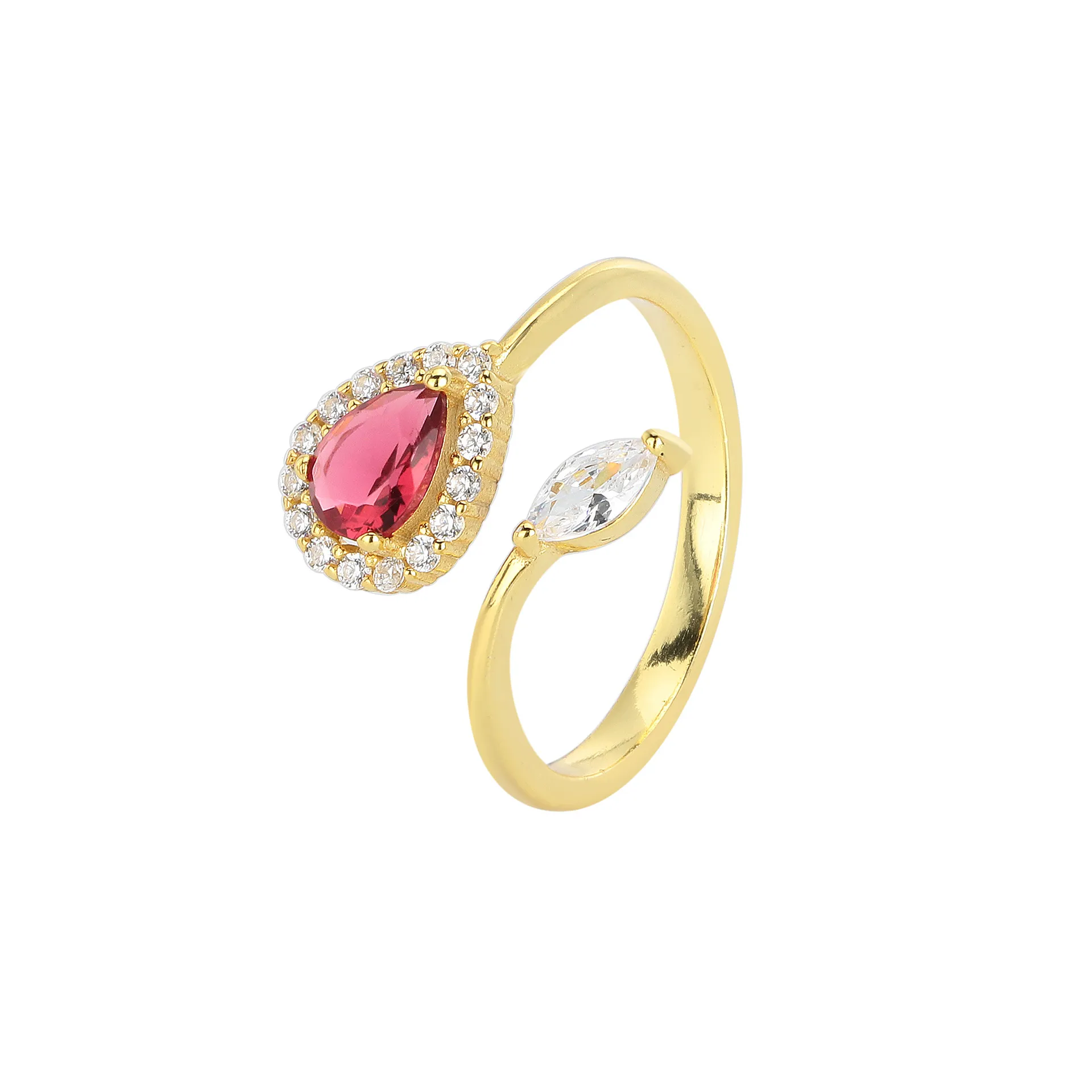 Wholesale 925 Sterling Silver - Diamond ruby ​​ring generous and versatile