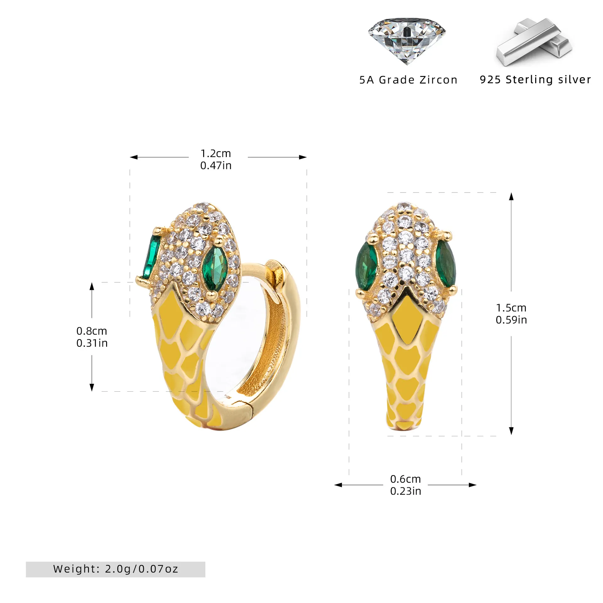 Wholesale 925 Sterling Silver - Snake Shapped Hoop Earrings Wholesale 925 Sterling Silver - Snake Shapped Hoop Earrings