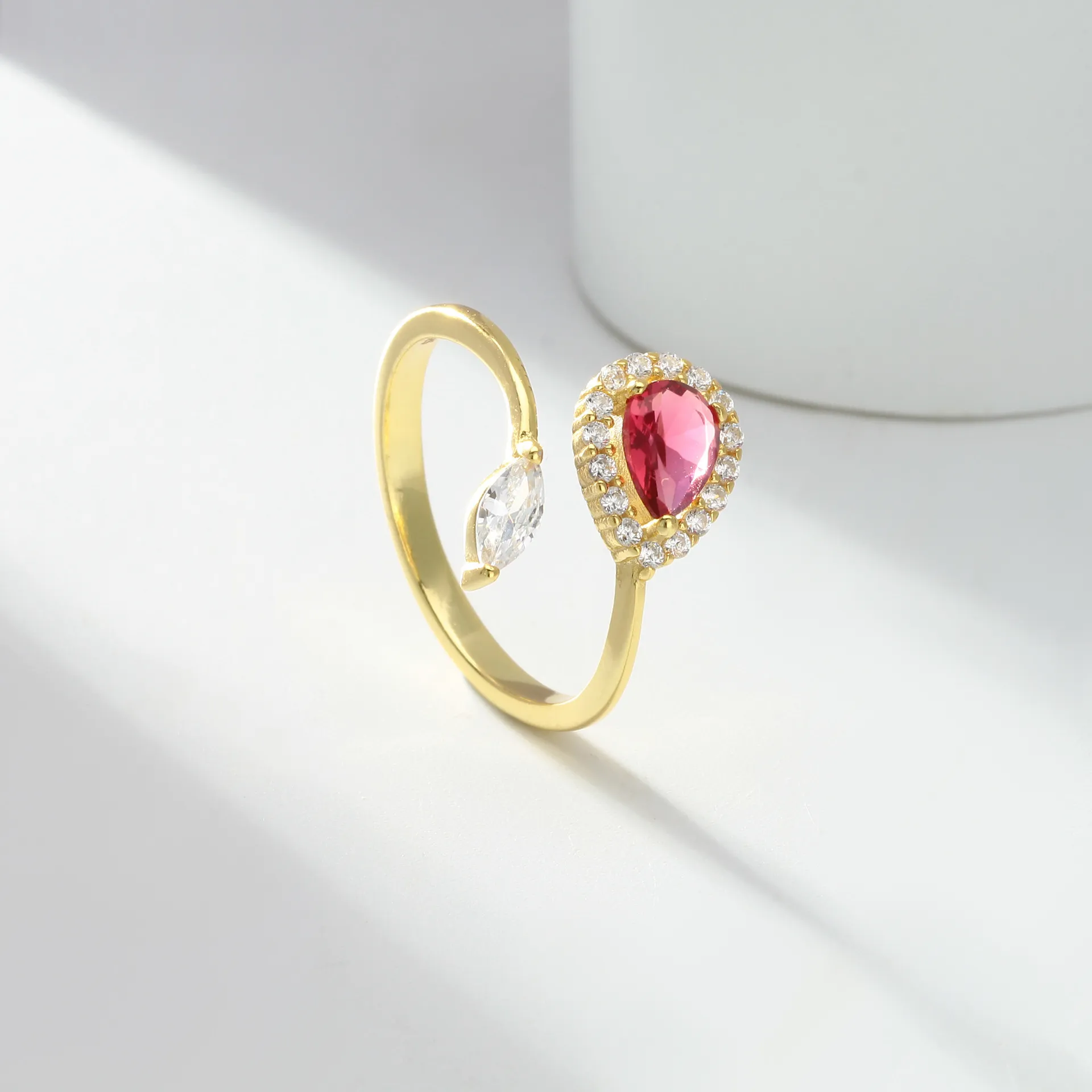 Wholesale 925 Sterling Silver - Diamond ruby ​​ring generous and versatile