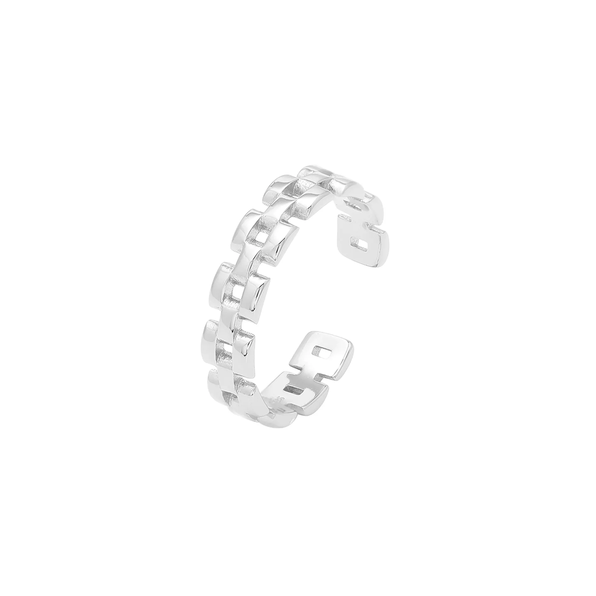Contemporary Chain Wholesale 925 Sterling Silver - chain ring versatile trendy hip-hop strap ring