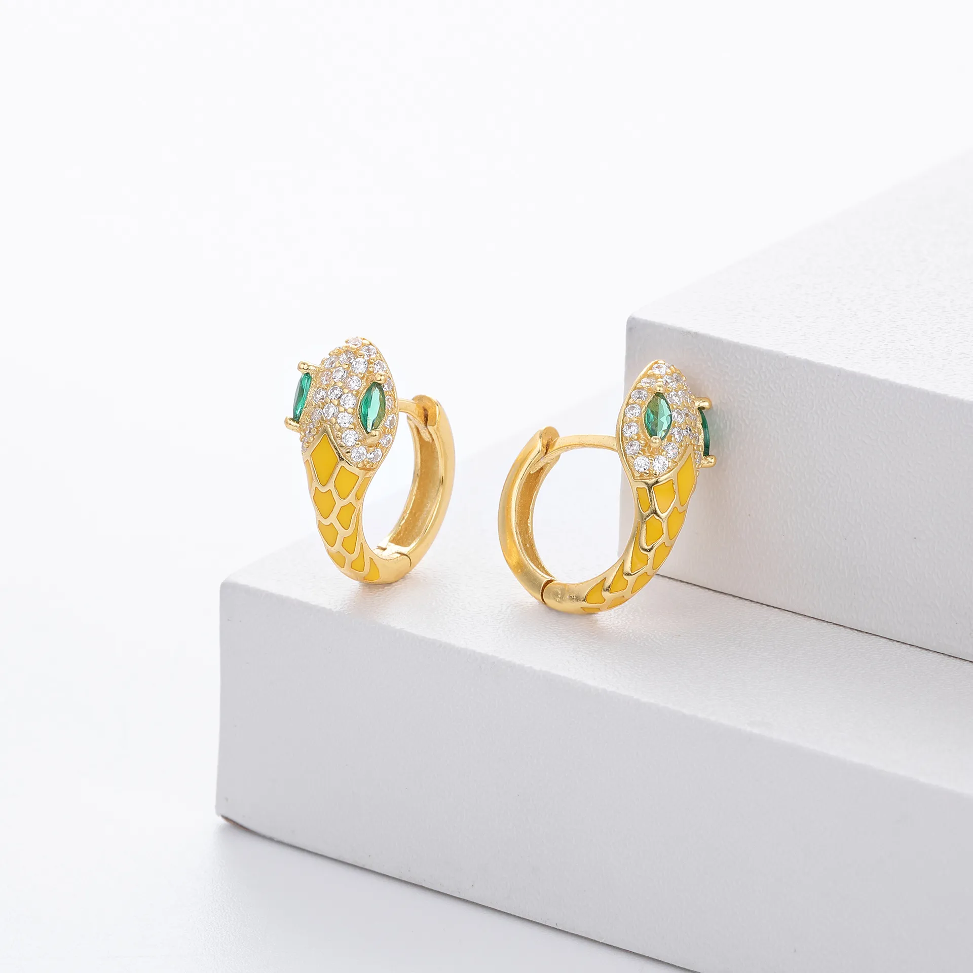 Wholesale 925 Sterling Silver - Snake Shapped Hoop Earrings Wholesale 925 Sterling Silver - Snake Shapped Hoop Earrings