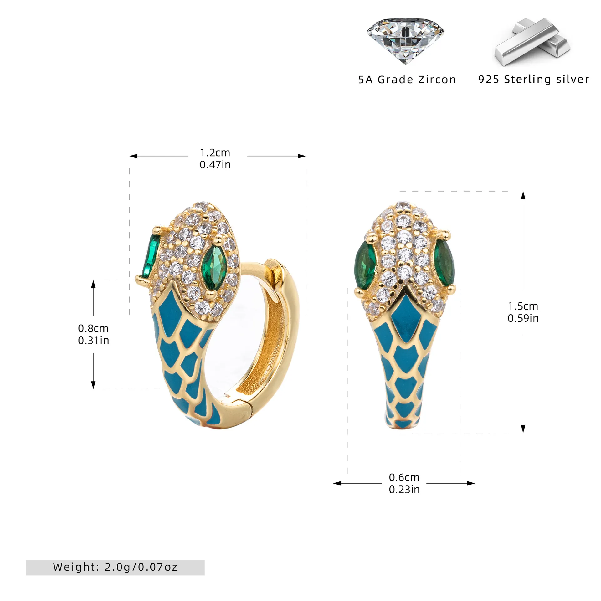 Wholesale 925 Sterling Silver - Snake Shapped Hoop Earrings Wholesale 925 Sterling Silver - Snake Shapped Hoop Earrings