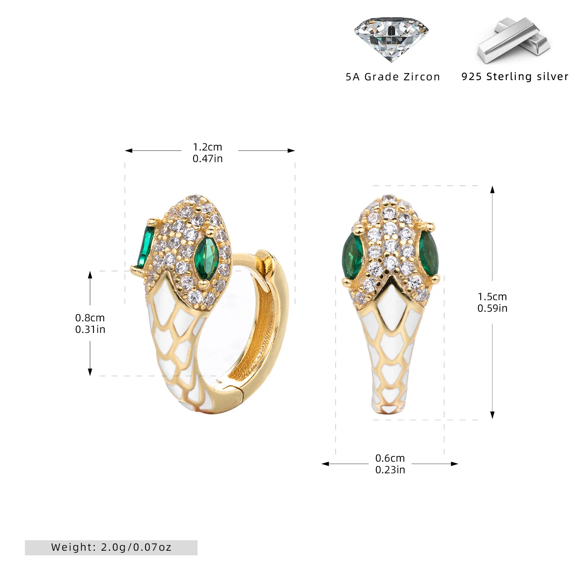 Wholesale 925 Sterling Silver - Snake Shapped Hoop Earrings Wholesale 925 Sterling Silver - Snake Shapped Hoop Earrings