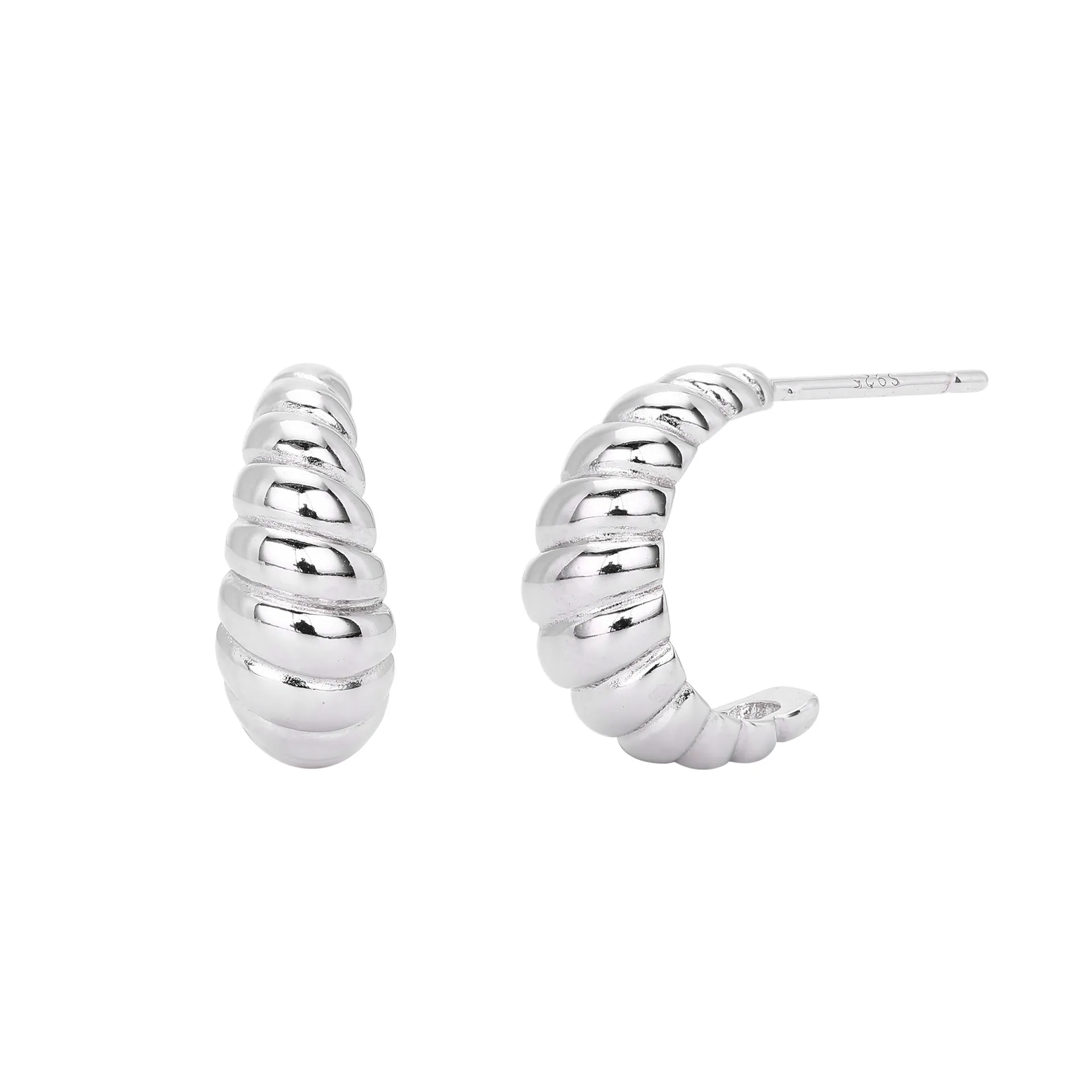 wholesale 925 sterling silver - "helical grace" earrings
