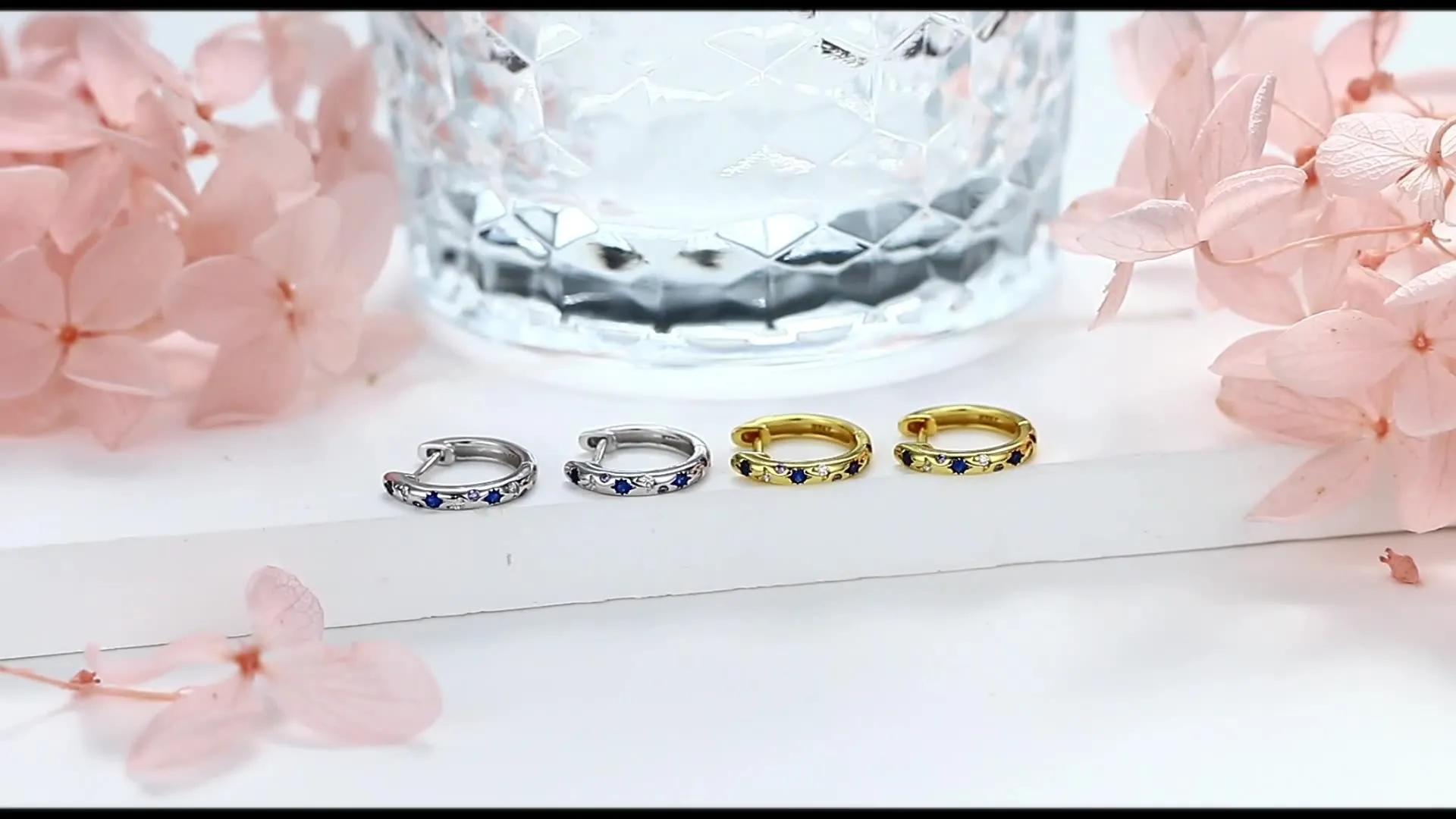 Eight Pointed Star Hoop Earrings Eight Pointed Star Hoop Earrings