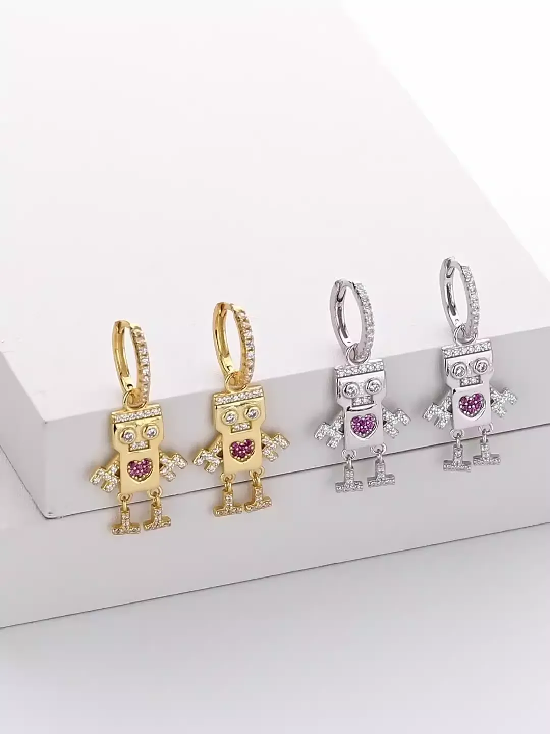 RoboLove - Sterling Silver Earrings